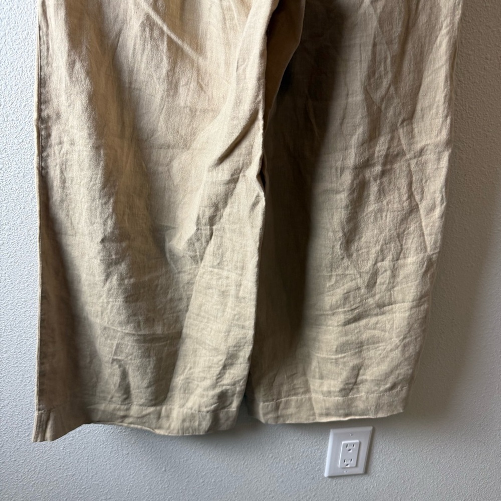 NWOT Frank & Eileen Maisie Pull On Crop Wide Leg Linen Pant Casual Women’s Small - Picture 11 of 12